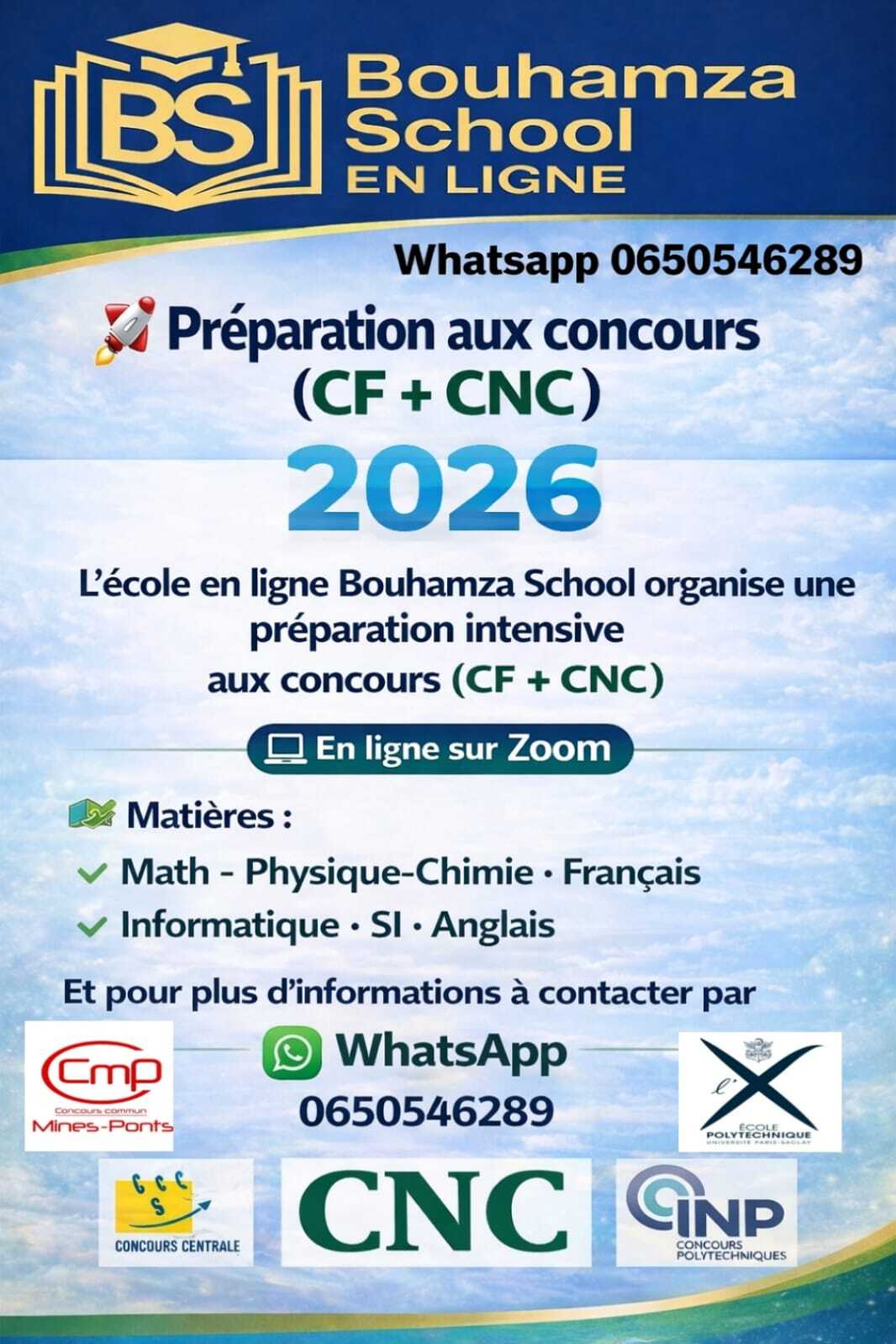 CPGE Préparations Physique et chimie